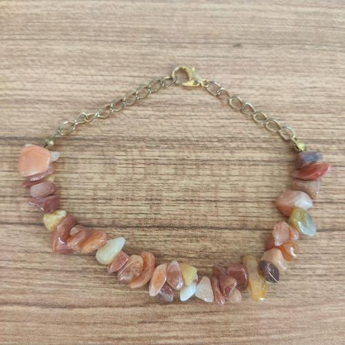Doğal Akik (Carnelian) Taşı Bileklik, Kırık Taş Grubu, 572