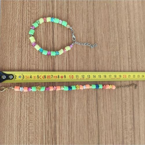 Renkli Heishi ve Çiçek Boncuklu Yaz Bilekliği - 580