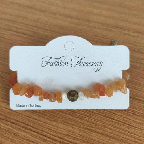 Turuncu Akik & Hindistan Akik Bileklik - 8483