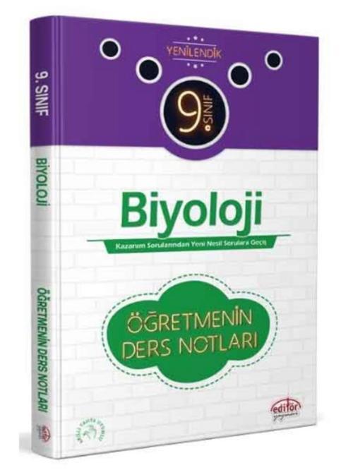 Editör Yayınevi 9. Sınıf Biyoloji Öğretmenin Ders Notları
