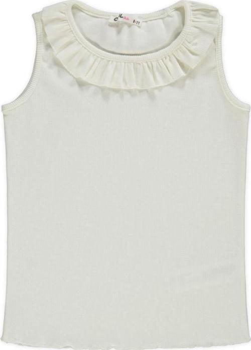 Yakası Fırfırlı 6-9 Yaş Tişört - Ekru8-9 Yaş