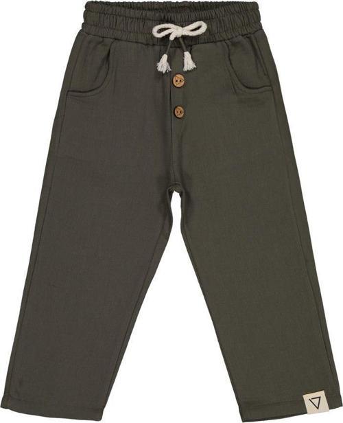 Beli Lastikli Süs Bağcıklı 2-5 Yaş Eşofman Altı - Haki5-6 Yaş