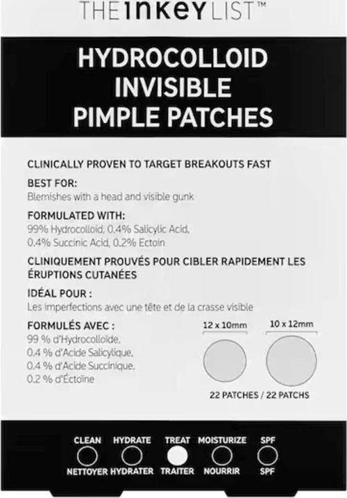 THE INKEY LIST Hydrocolloid Invisible Pimple Patches - Sivilce Karşıtı Bantlar 22 Bant 