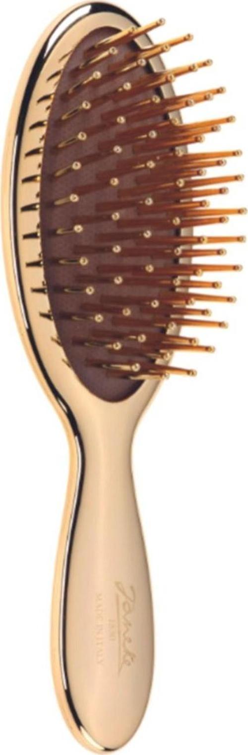 Janeke Golden Kahve Hava Yastıklı Uçları Altın Toplu Fırça