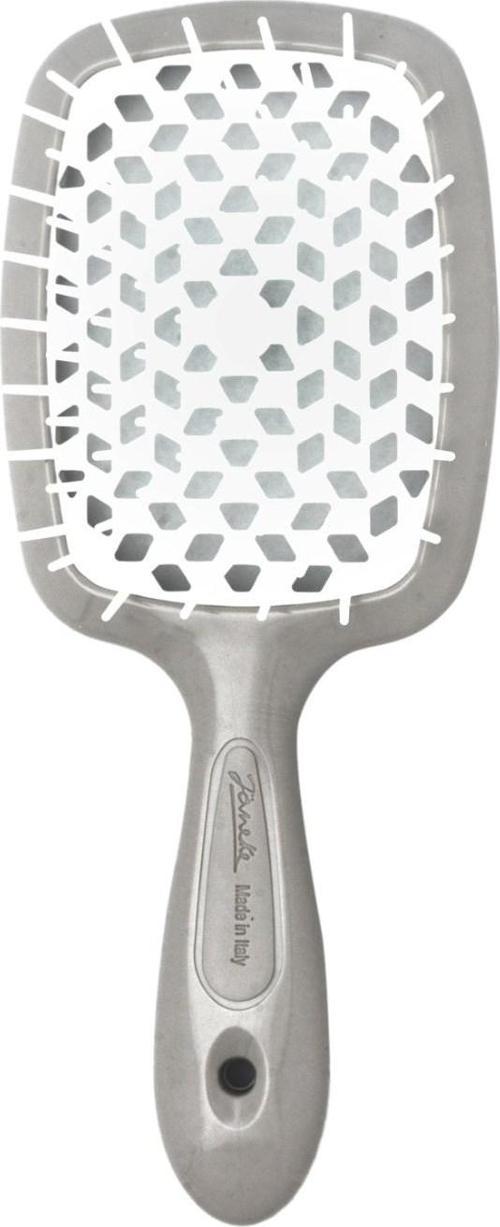 Janeke Superbrush Gri Beyaz Saç Fırçası