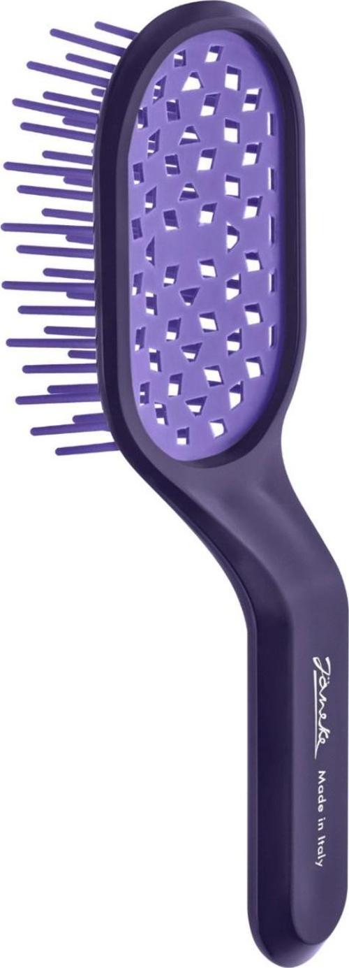 Janeke Curvy Bag Vented Violet Delikli Saç Açma Fırçası