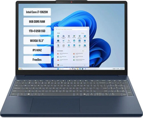 IP3 83K10061TR-01 i7-13620H 8GB DDR5 1TB+512GB SSD WUXGA 15.3" IPS 60Hz FreeDos
