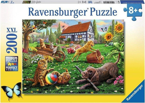 128280 Bahçede 200 parça XXL Ravensburger Puzzle Kız Erkek Çocuk Oyuncak Eğitici Oyuncaklar