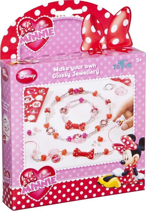 Disney Minnie Kolye-Bileklik Tasarım Seti Kız Erkek Çocuk Oyuncak Eğitici Oyuncaklar