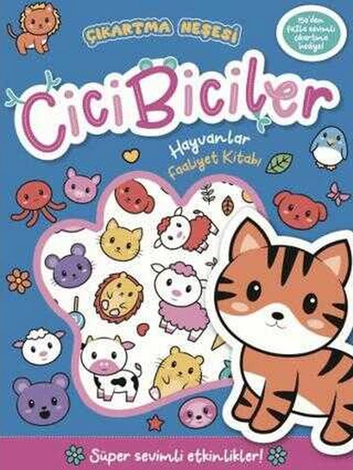 Çıkartma Neşesi Cicibiciler Hayvanlar Faaliyet Kitabı Kız Erkek Çocuk Oyuncak Eğitici Oyuncaklar