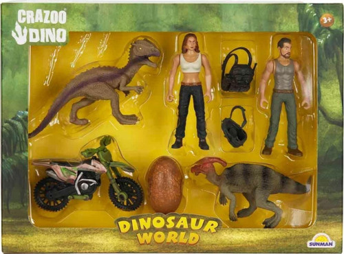 43111 Crazoo Dinozor Figürlü Oyun Seti - 1adet Stokta Olan Gönderilir Kız Erkek Çocuk Oyuncak Eğitic