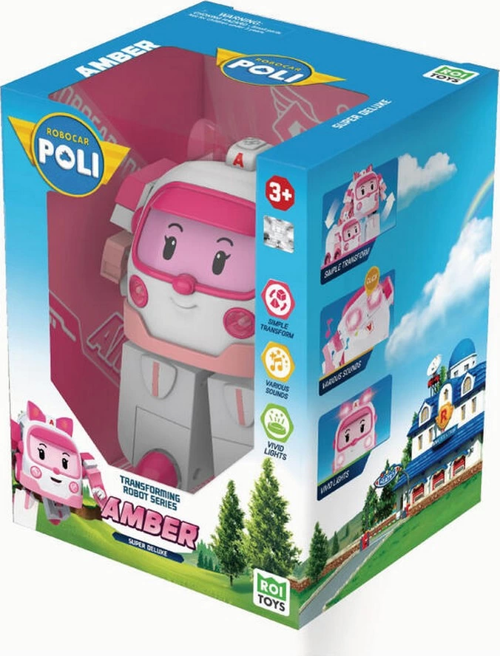 Robocar Poli Büyük Transforming Robot Amber Kız Erkek Çocuk Oyuncak Eğitici Oyuncaklar