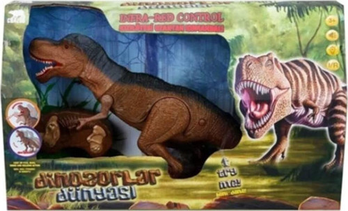 Crazoo Infrared Kumandalı Sesli ve Işıklı Hareketli Dinozor Kız Erkek Çocuk Oyuncak Eğitici Oyuncakl