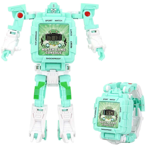 Dönüşebilen Robot Saat Oyun Konsolu Kız Erkek Çocuk Oyuncak Eğitici Oyuncaklar