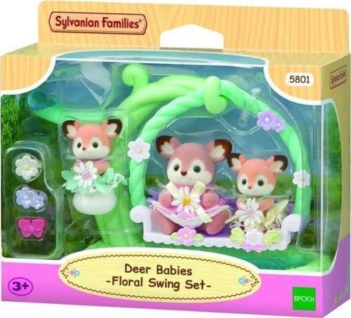 5801 Sylvanian Families Geyik Bebekler ve Çiçekli Salıncak Seti +3 yaş Kız Erkek Çocuk Oyuncak Eğiti