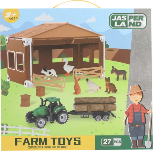 27 Parça Traktörlü Çiftlik Seti Kız Erkek Çocuk Oyuncak Eğitici Oyuncaklar
