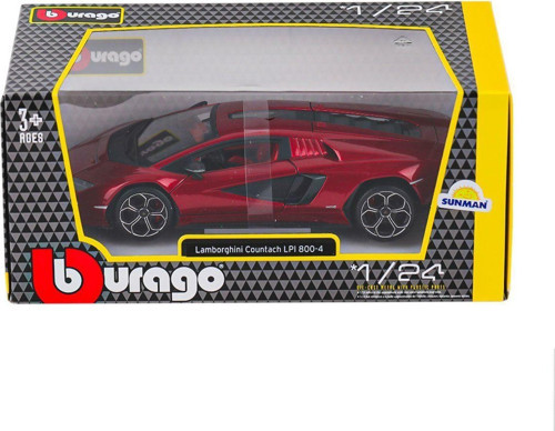1021102 Burago Lamborghini Countach LPI 800-4 1:24 -Sunman Kız Erkek Çocuk Oyuncak Eğitici Oyuncakla