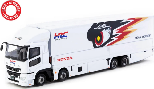 Tarmac Works 1/64 Mitsubishi Fuso Super Great TEAM MUGEN Kız Erkek Çocuk Oyuncak Eğitici Oyuncaklar