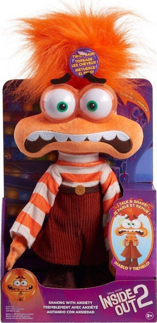 NDN03000 Inside Out 2 - Endişe - Anxiety Sesli ve Hareketli Peluş Kız Erkek Çocuk Oyuncak Eğitici Oy