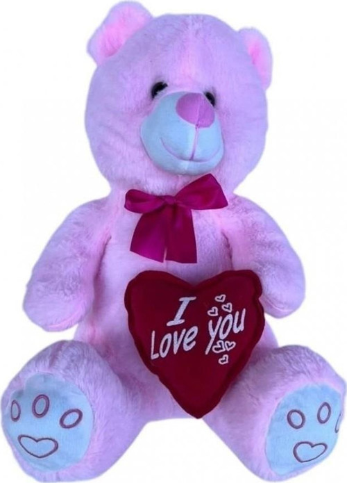 PELUŞ 50CM KALPLİ AYI HALLEY Kız Erkek Çocuk Oyuncak Eğitici Oyuncaklar