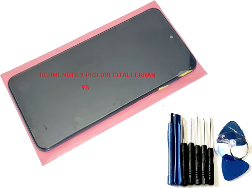 Xiaomi Redmi Note 9 Pro Lcd Ekran Dokunmatik Orijinal (Full ÇITALI GRİ) Tamir Seti