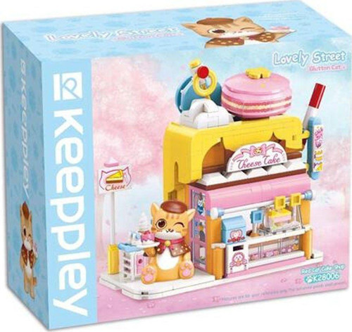 KP28006 Keeppley Red Cat Cake Shop -Vagon life Kız Erkek Çocuk Oyuncak Eğitici Oyuncaklar