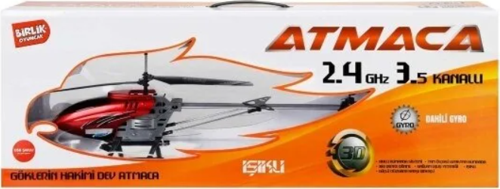 Uzaktan Kumandalı Şarjlı Kırmızı Atmaca Helikopter Kız Erkek Çocuk Oyuncak Eğitici Oyuncaklar