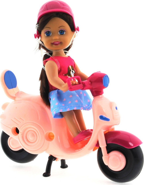 Cute Doll Mini Bebek ve Pembe Vespa Kız Erkek Çocuk Oyuncak Eğitici Oyuncaklar