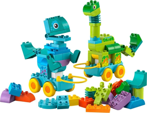 LEGO DUPLO Kasabası 3’ü 1 Arada Tekerlekli Dinozorlar 10451 Kız Erkek Çocuk Oyuncak Eğitici Oyuncakl