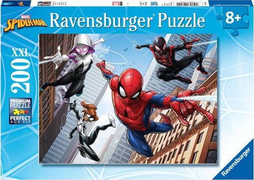 126941 Spider-Man 200 parça XXL Ravensburger Puzzle Kız Erkek Çocuk Oyuncak Eğitici Oyuncaklar