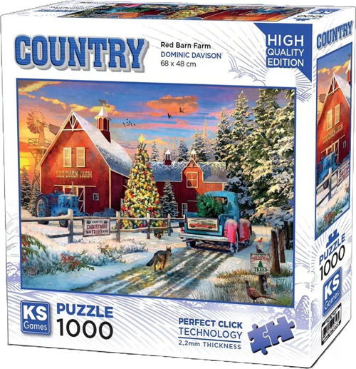 KS Games Red Barn Farm Puzzle 1000 Parça 20753 Kız Erkek Çocuk Oyuncak Eğitici Oyuncaklar