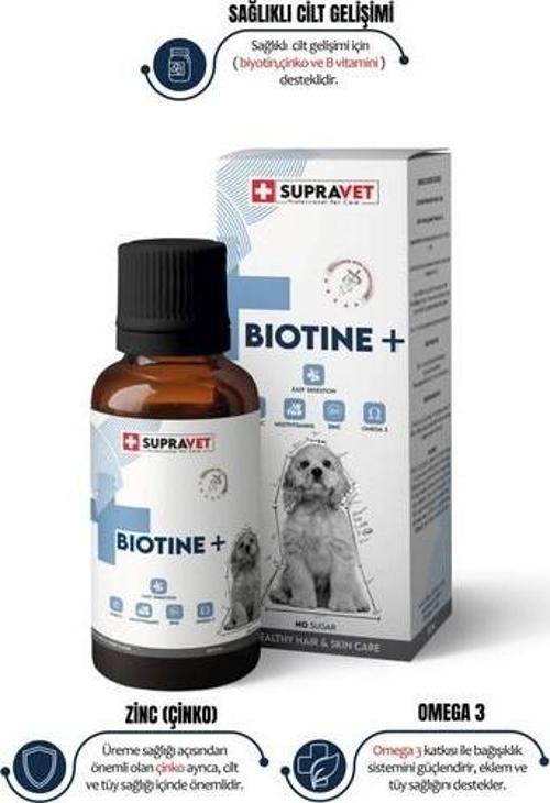 Diğerui Supravet Biotine Dog Deri Tüy Sağlığı Damla 100 Ml