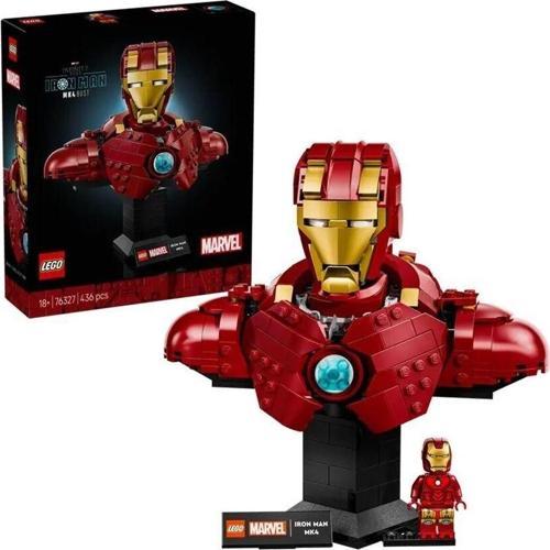 76327 Lego Marvel Iron Man MK4 Büstü 436 parça +18 yaş Kız Erkek Çocuk Oyuncak Eğitici Oyuncaklar