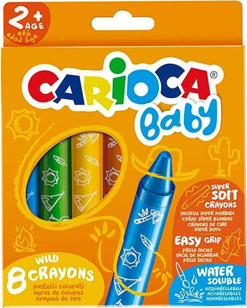 Carioca Jumbo Bebek Yumuşak Pastel Boya 8'li Kız Erkek Çocuk Oyuncak Eğitici Oyuncaklar