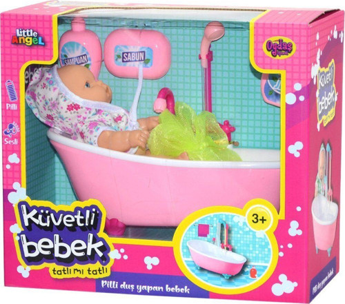 02605 Oydaş, Pilli Küvette Duş Yapan Bebek - 1adet Stokta Olan Gönderilir Kız Erkek Çocuk Oyuncak Eğ