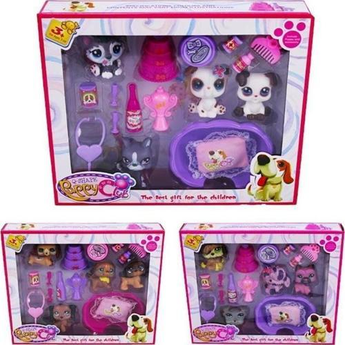 CL2105 5 Li Köpek Miniş Oyuncak Evcilik Seti Kız Erkek Çocuk Oyuncak Eğitici Oyuncaklar