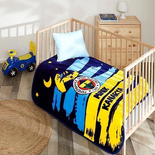 Lisanslı Fenerbahçe Yıldız Kanarya Kışlık Bebek Battaniyesi