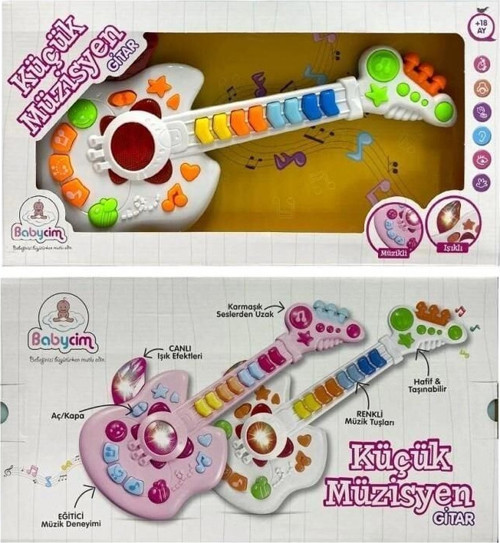 KÜÇÜK MÜZİSYEN GİTAR Kız Erkek Çocuk Oyuncak Eğitici Oyuncaklar