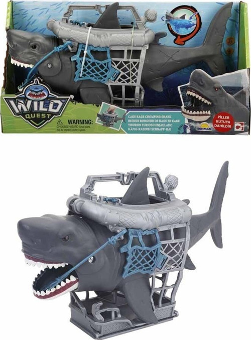Wild Quest Cage Rage Chomping Shark Işıklı Oyun Seti Kız Erkek Çocuk Oyuncak Eğitici Oyuncaklar