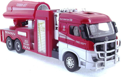 Die Cast Model Çek Bırak Turbo Jet İtfaiye Kamyonu Kız Erkek Çocuk Oyuncak Eğitici Oyuncaklar