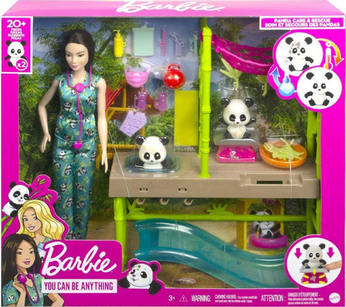 HKT77 Barbie Panda Bakımı Oyun Seti Kız Erkek Çocuk Oyuncak Eğitici Oyuncaklar