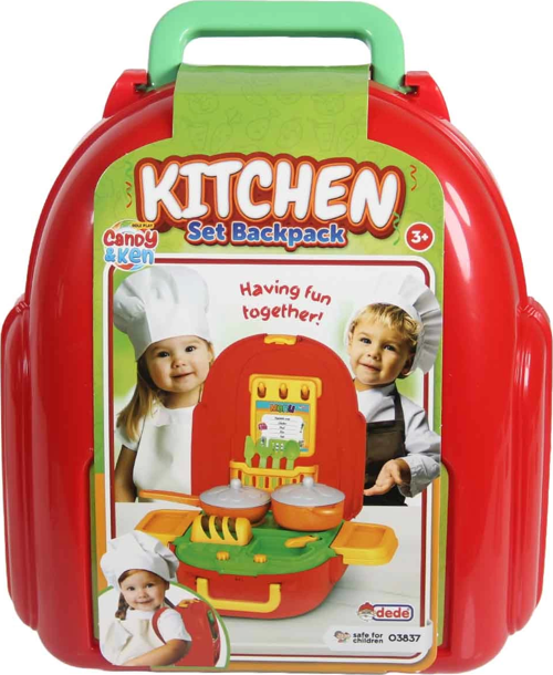 Candy & Ken Mutfak Seti Sırt Çantası Kız Erkek Çocuk Oyuncak Eğitici Oyuncaklar