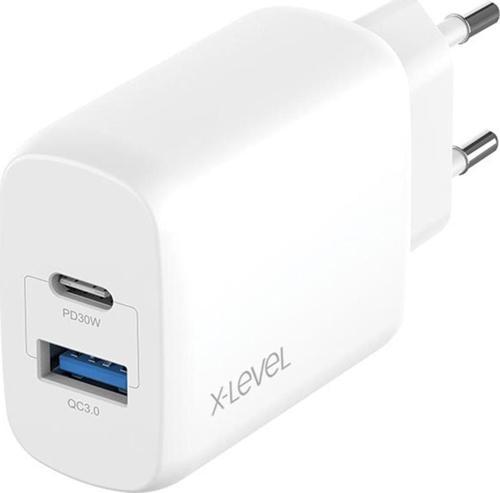 X-ChargerSmartProDuo 33W Type-C + USB A Duo Hızlı Şarj Aleti Xlevel