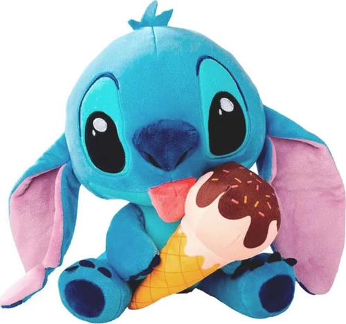 Dondurma Yiyen Stitch Peluş 25cm Kız Erkek Çocuk Oyuncak Eğitici Oyuncaklar