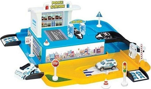 Polis İstasyonu Garaj Set Kız Erkek Çocuk Oyuncak Eğitici Oyuncaklar