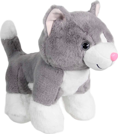 Kedi Peluş Gri 36cm Kız Erkek Çocuk Oyuncak Eğitici Oyuncaklar