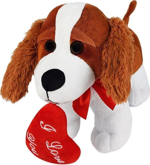 62876 Peluş 20cm Kalpli Köpek Kız Erkek Çocuk Oyuncak Eğitici Oyuncaklar