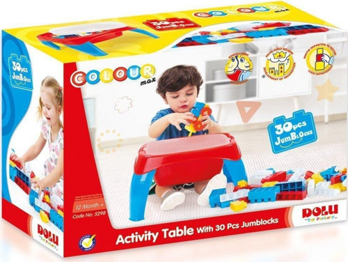 5298 Aktivite Oyun Masası 30 Parça Blok Kız Erkek Çocuk Oyuncak Eğitici Oyuncaklar