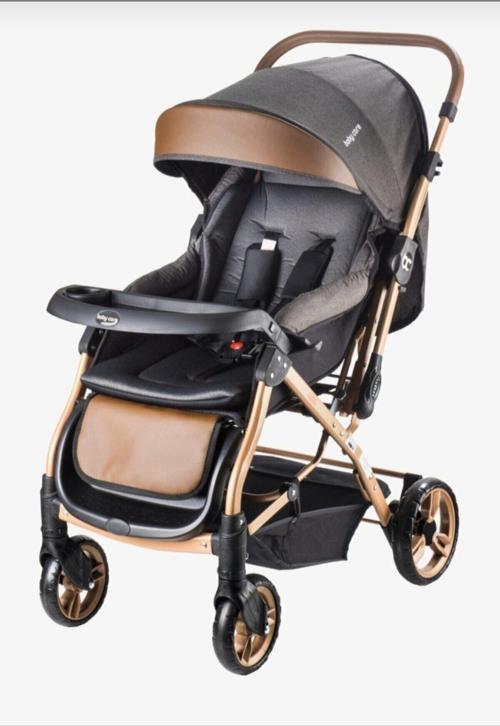BC-65 Capron Lüx Çift Yönlü Bebek Arabası Gold-Siyah