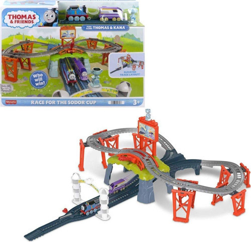 HFW03 Thomas ve Arkadaşları - Sodor Kupası Yarışı Kız Erkek Çocuk Oyuncak Eğitici Oyuncaklar